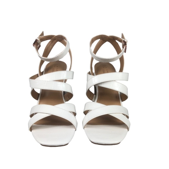 LC LAUREN CONRAD ROOIBOS White Strappy High Heel Sandals - Picture 4 of 11